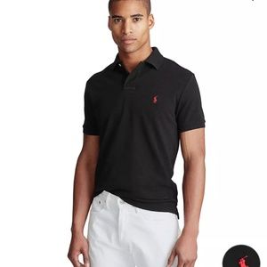 Men's Polo by Ralph Lauren Custom Fit Black Polo